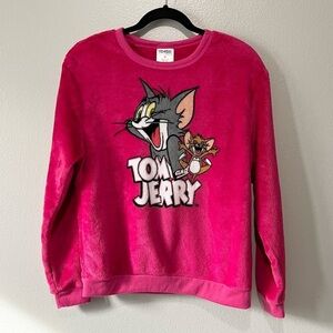 TOM AND JERRY- Pink Soft Cozy Crewneck Sweater Size M